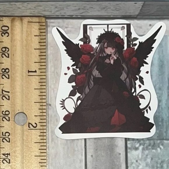 🌀10/$10🌀 Gothic Rose Punk Reusable Waterproof Vinyl Sticker Decal - Picture 1 of 2